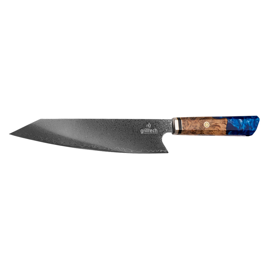 Cuchillo Damascus Azul 8" - Locos por la Parrilla