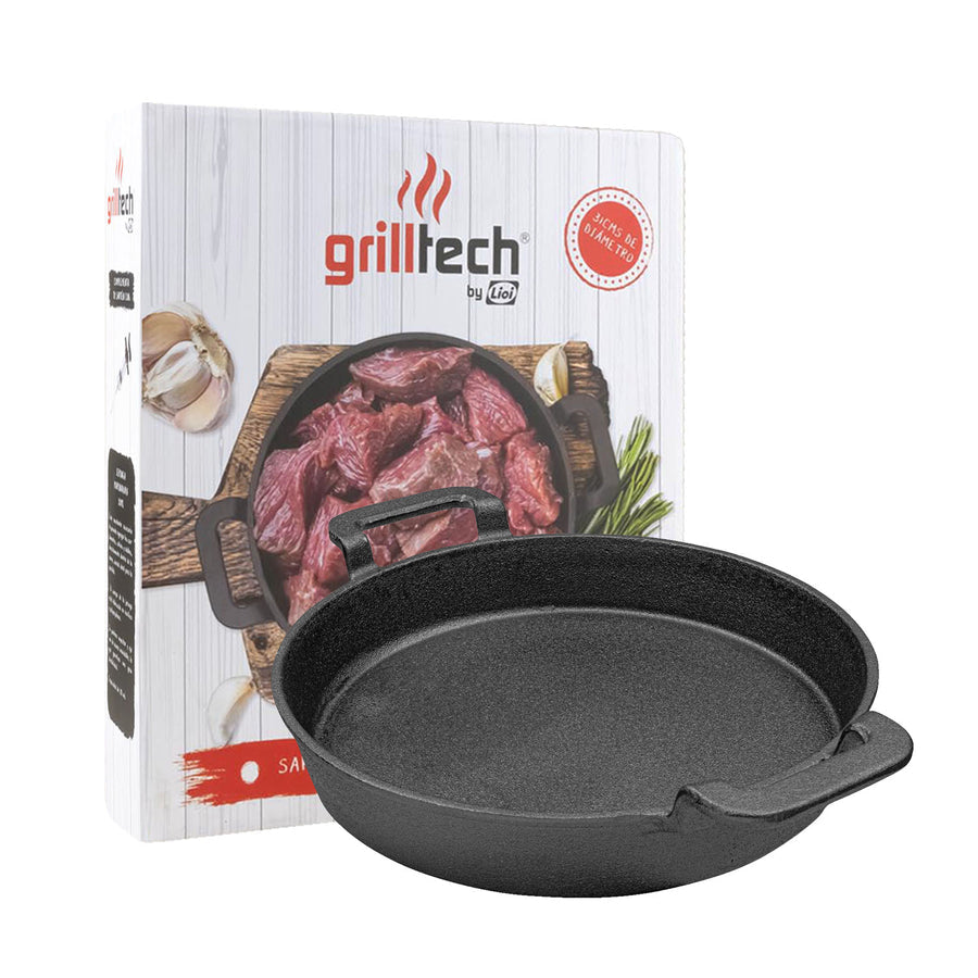 Sartén con asas Fierro Fundido 30 cms - Locos por la Parrilla
