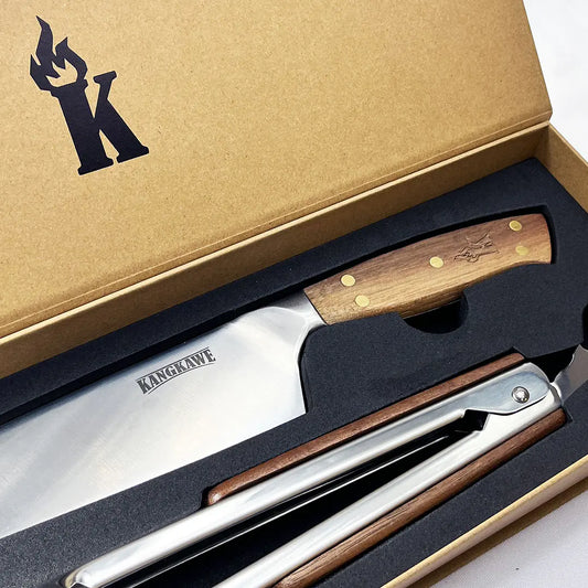 Set Parrillero Cuchillo Catemu + Tenaza