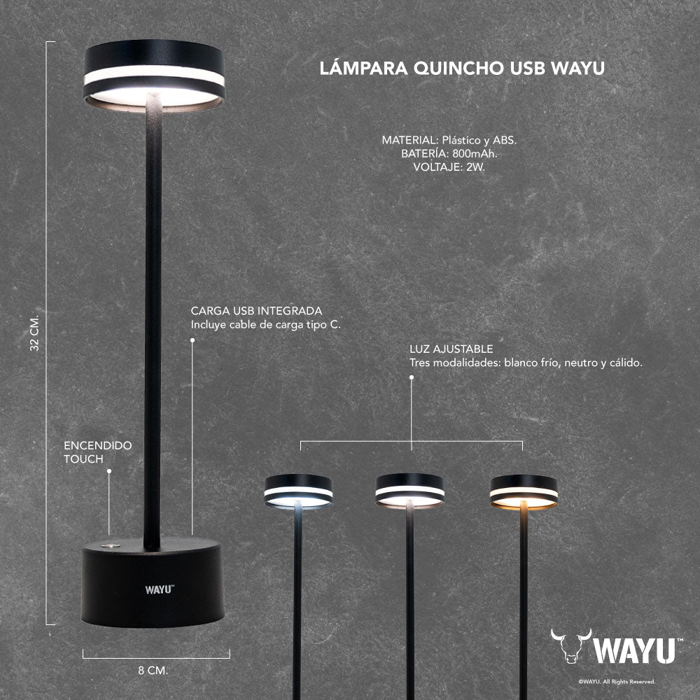 Lámpara Quincho USB - Locos por la Parrilla