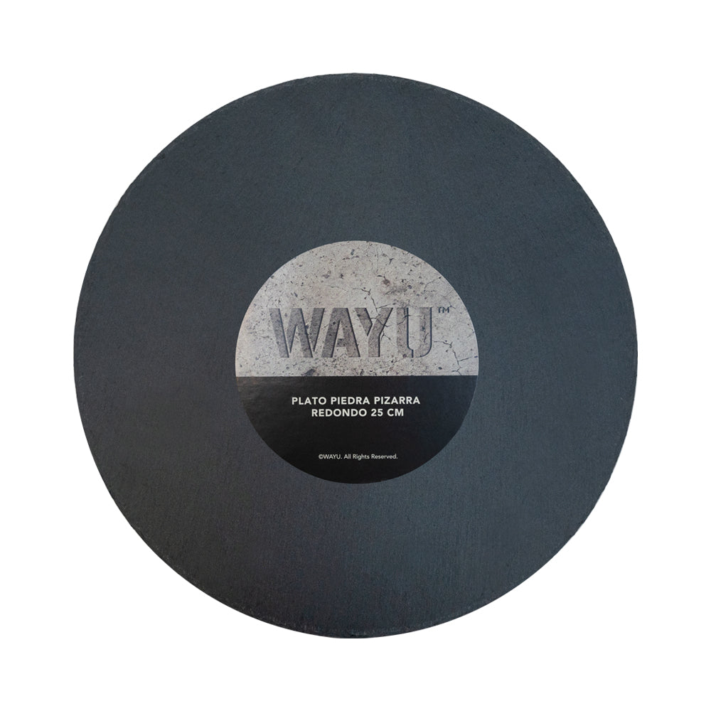 Plato Redondo piedra pizarra 25 cms