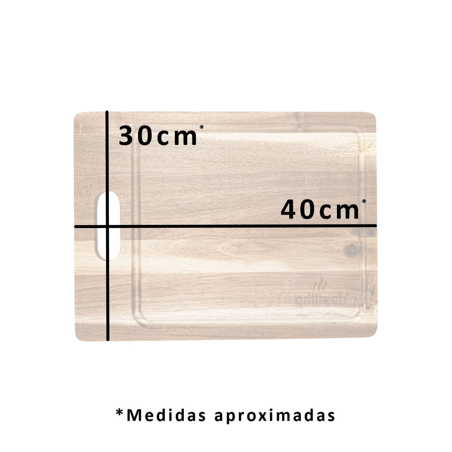Tabla Picoteo madera 40x30 cms - Locos por la Parrilla