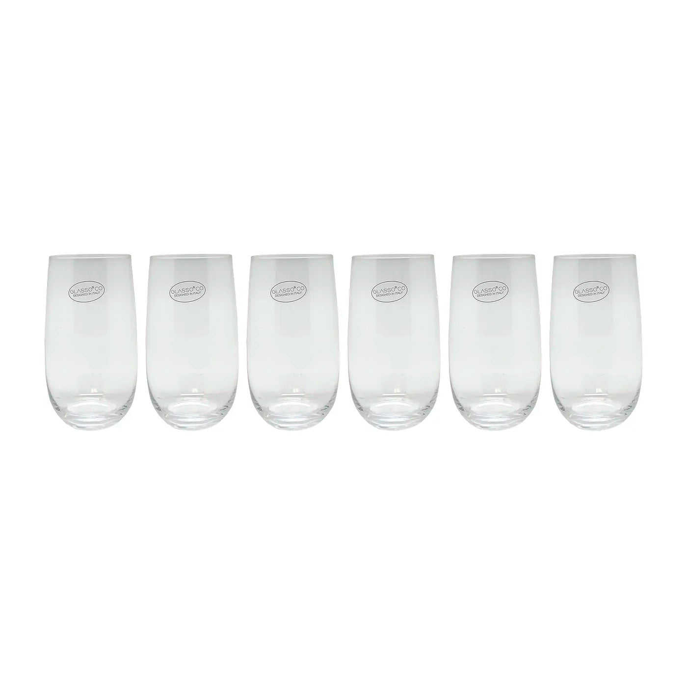 Set 6 Vasos 510 ml Cristal diseño pro - Locos por la Parrilla