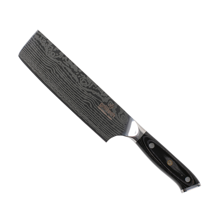 Cuchillo Machete 7" Estilo Damascus - Locos por la Parrilla