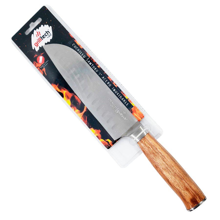 Cuchillo Santoku Inoxidable - Locos por la Parrilla