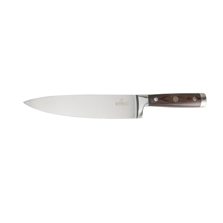 Cuchillo Chef 8" + Chaira Afiladora - Locos por la Parrilla