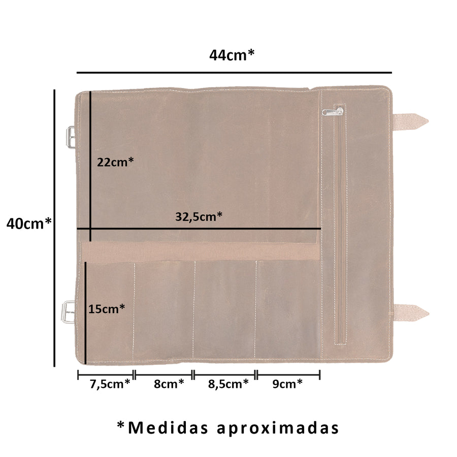 Portacuchillos de Cuero Máster para 4 cuchillos - Locos por la Parrilla