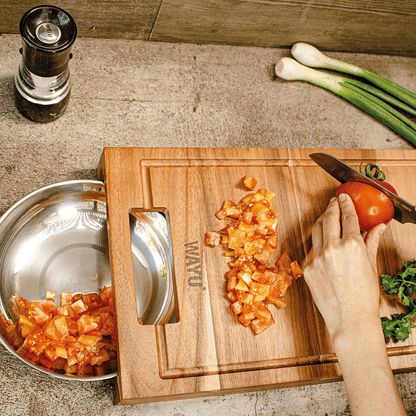 Tabla Madera Bowl De Acero - Locos por la Parrilla