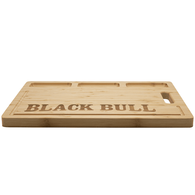 Tabla 38 Cms Madera Bambú Black Bull - Locos por la Parrilla