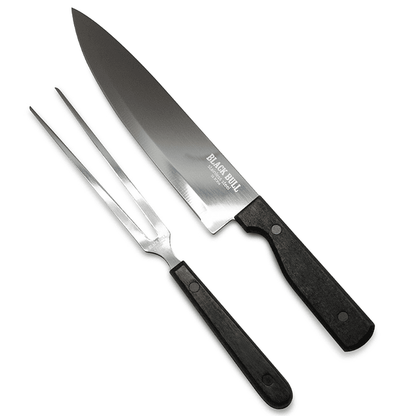 Set Cuchillo + Tenedor Black Bull - Locos por la Parrilla