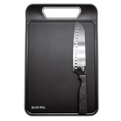 Set Tabla + Cuchillo Santoku Black Bull - Locos por la Parrilla