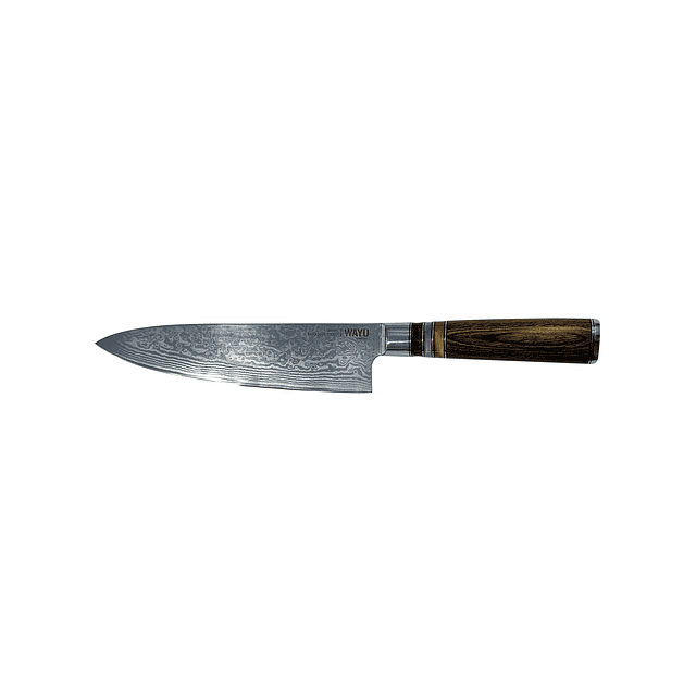 Cuchillo Damascus Brown Pakka Limited - Locos por la Parrilla