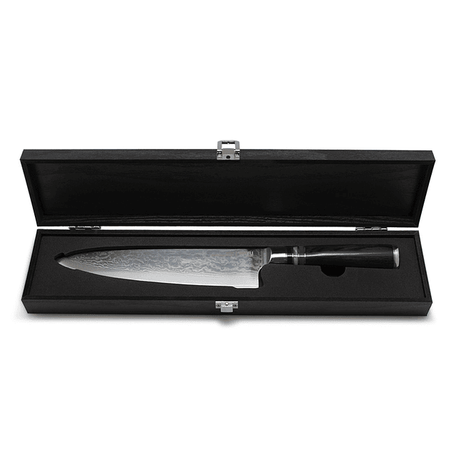 Cuchillo Damascus Black Pakka Limited - Locos por la Parrilla