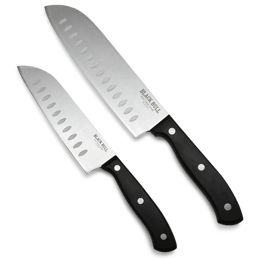 Set de Cuchillos Santoku Black Bull - Locos por la Parrilla