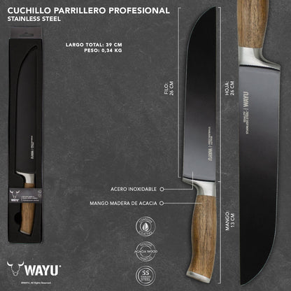 Cuchillo Parrillero Profesional - Locos por la Parrilla