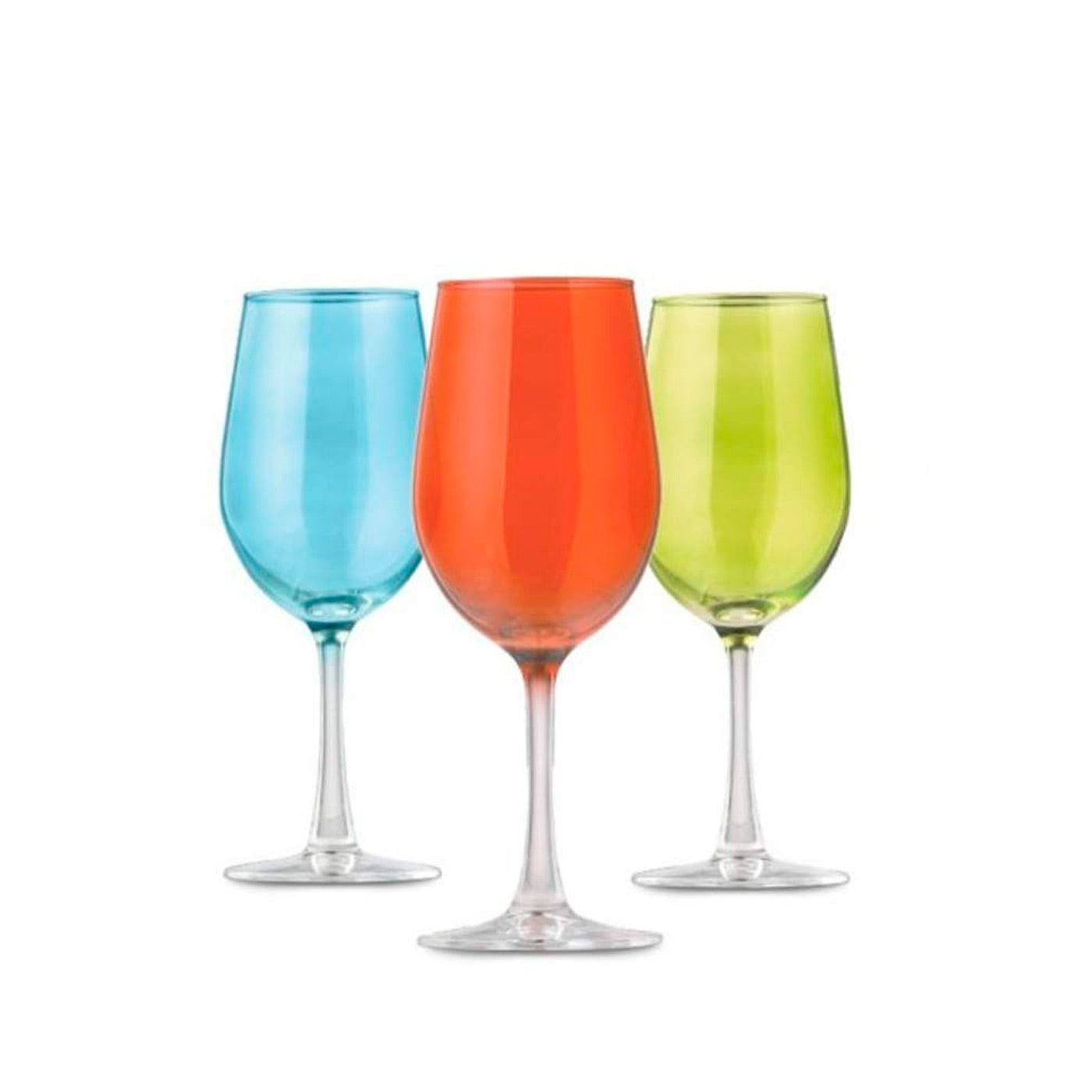 Set de 6 Copas de Vino 320 cc Colores - Locos por la Parrilla