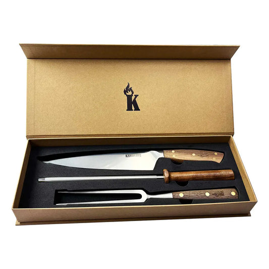 Trilogía Cuchillo Catemu + Pincho Pro + Chaira Afiladora