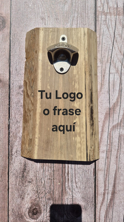 Destapador de Pared Madera Personalizable