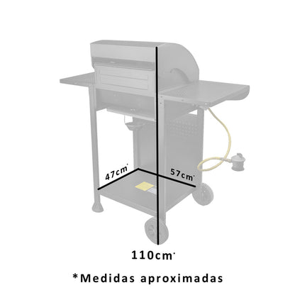 Parrilla Gas 2 Quemadores Black - Locos por la Parrilla