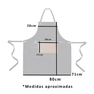 Pechera mezclilla y cuero - Locos por la Parrilla