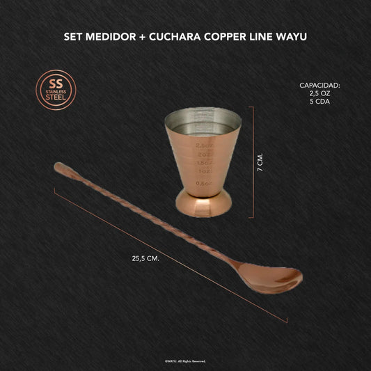 Set Medidor + Cuchara Copper Line Wayu