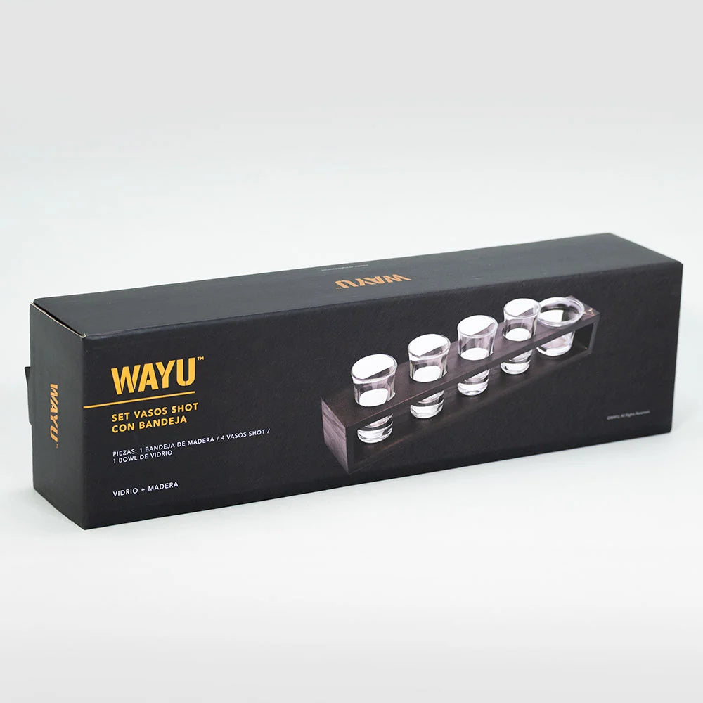 Set Vasos Shot Con Bandeja