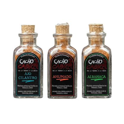 Set Merkén Chileno Gourmet Cacho Cabra | Pack 3 Sabores