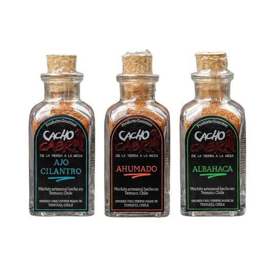 Set Merkén Chileno Gourmet Cacho Cabra | Pack 3 Sabores