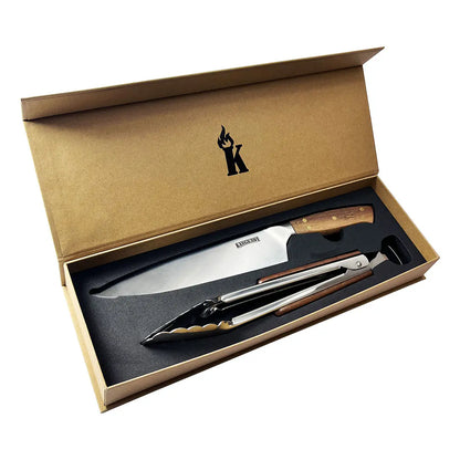 Set Parrillero Cuchillo Catemu + Tenaza