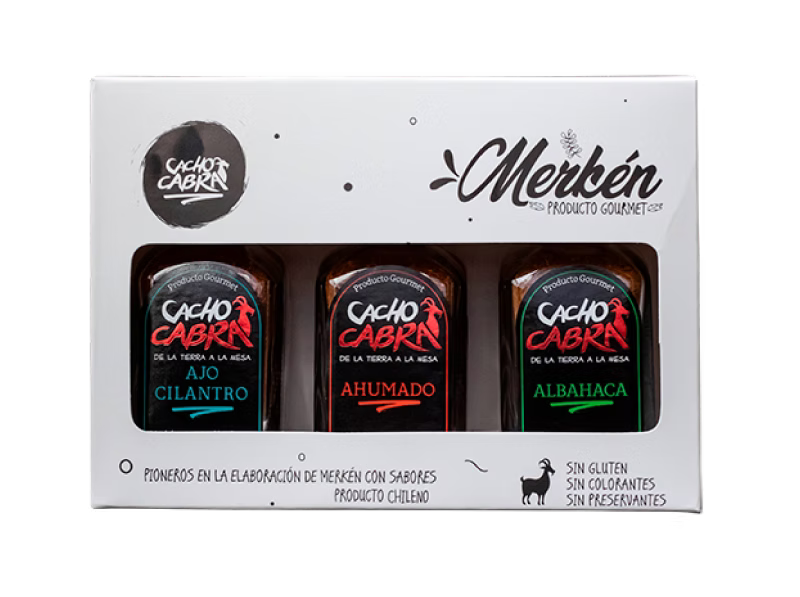 Set Merkén Chileno Gourmet Cacho Cabra | Pack 3 Sabores