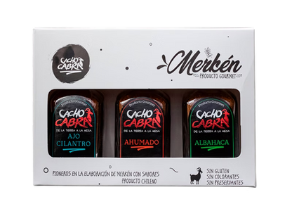 Set Merkén Chileno Gourmet Cacho Cabra | Pack 3 Sabores
