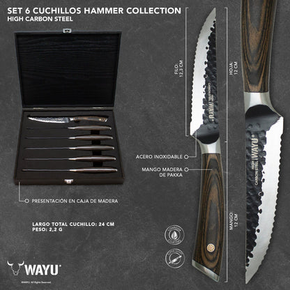 Set de cuchillos Hammer Collection - Locos por la Parrilla