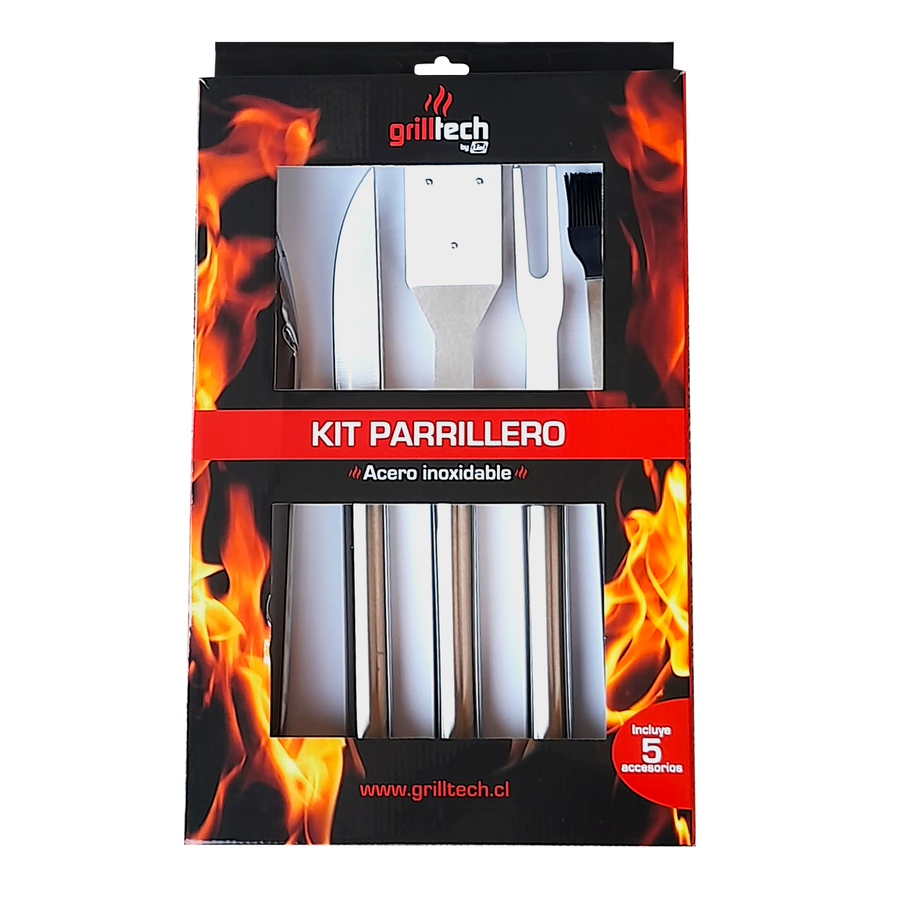 Kit Accesorios parrilleros 5 piezas - Locos por la Parrilla