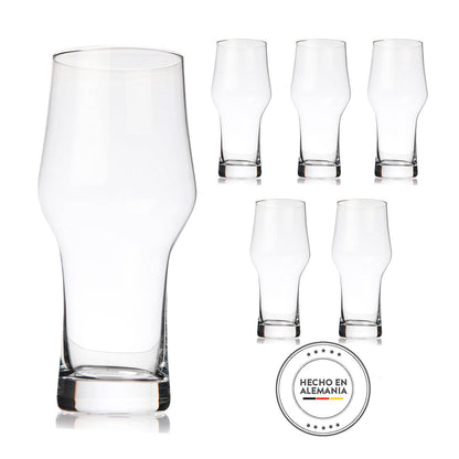 Set 6 vasos cerveceros Ipa Premium Craft - Locos por la Parrilla