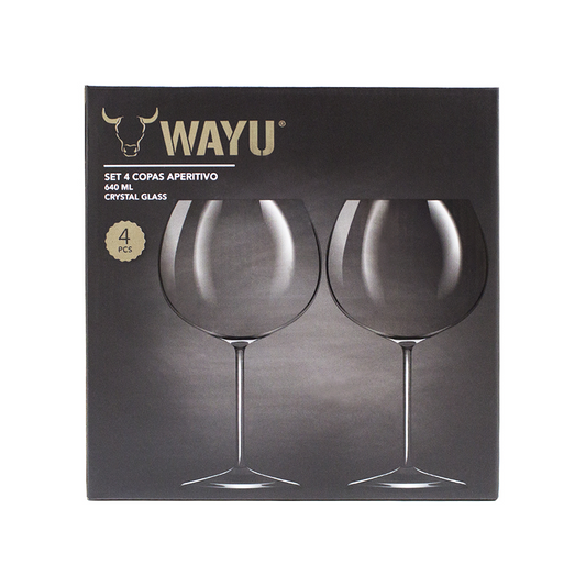 Set 4 Copas Cristal Aperitivo 640 ml - Locos por la Parrilla