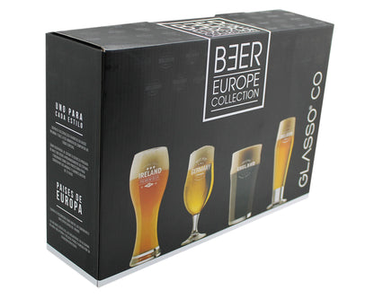 Set 4 vasos cervecero Europe beer Colection - Locos por la Parrilla