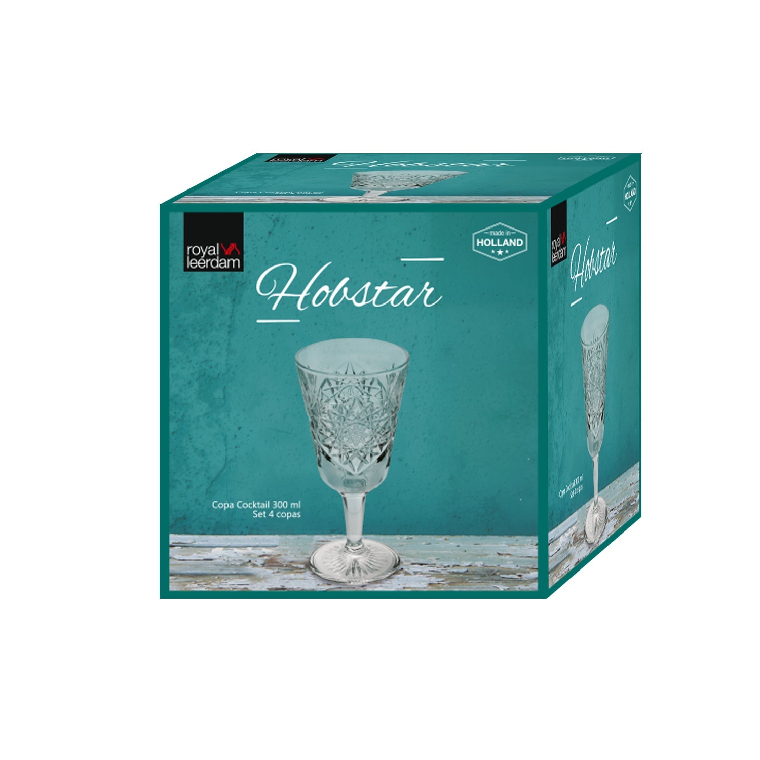 Set 4 Copas vino Hobstar 300 ml - Locos por la Parrilla