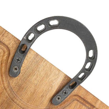Tabla rústica con herraduras 45x30 cms Expert - Locos por la Parrilla