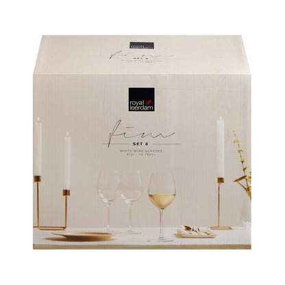 Set 6 Copas vino Blanco Finas 410 ml - Locos por la Parrilla