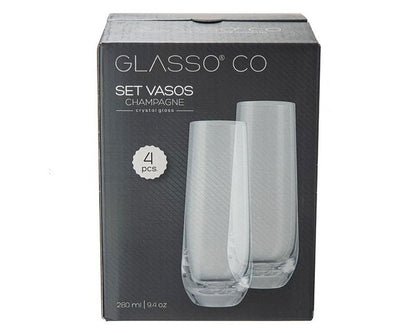 Set 4 vasos para Espumante 280 ml Elegantes - Vasos y Copas