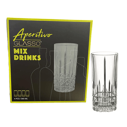 Set 4 Vasos Mix Drink Vintage 360 ml - Locos por la Parrilla