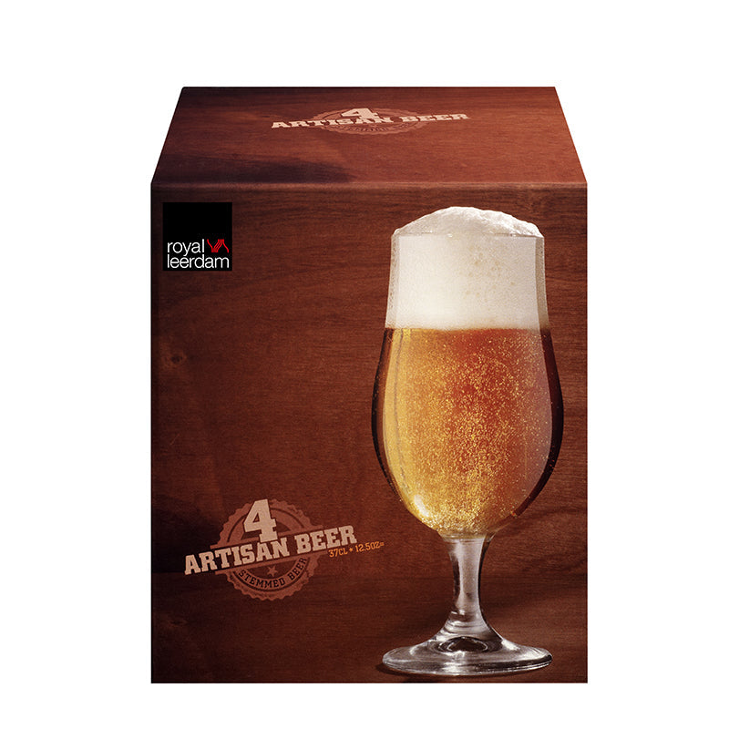 Set 4 Copas Cerveceras Stemmed Pilsner 370 ml - Locos por la Parrilla