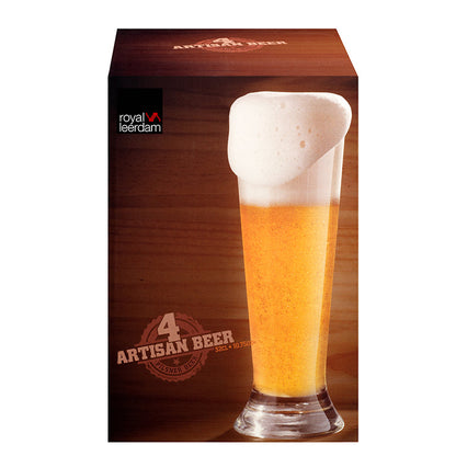 Set 4 vasos cerveceros estilo garza Pilsner 370 ml - Locos por la Parrilla