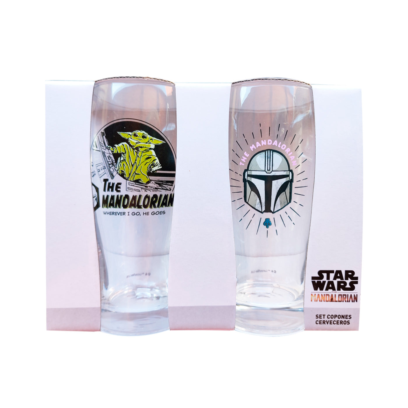 Set 2 Copones Cerveceros Star Wars Vasos The Mandalorian - Locos por la Parrilla