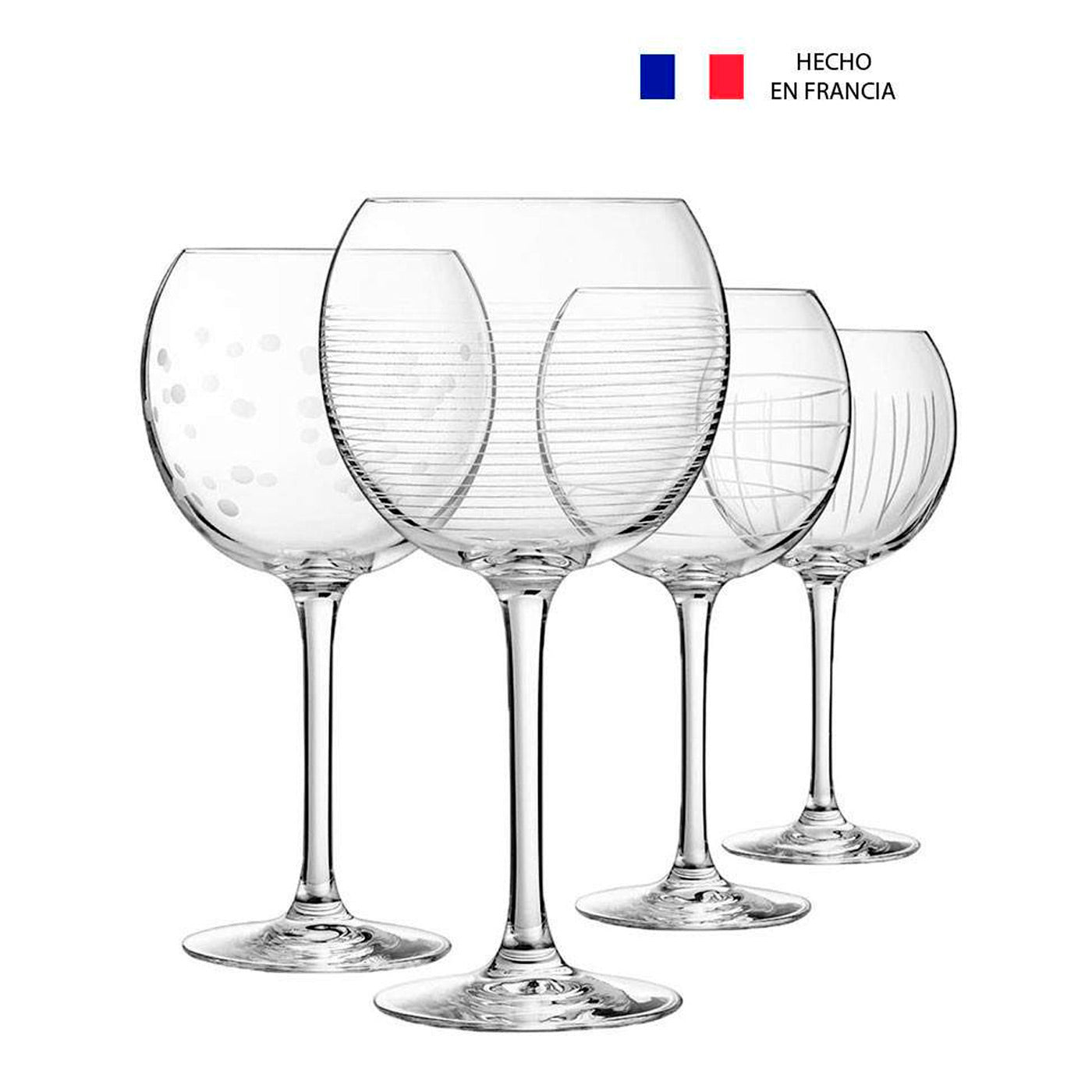 Set de 4 Copas de Vino 470cc Ballon Francesa - Locos por la Parrilla