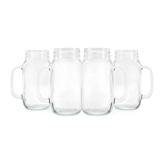 Set 4 Vasos Mojito/jugos Mason Jar 450 ml - Locos por la Parrilla