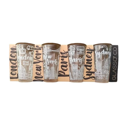 Set 4 vasos Colección City 475 ml - Locos por la Parrilla